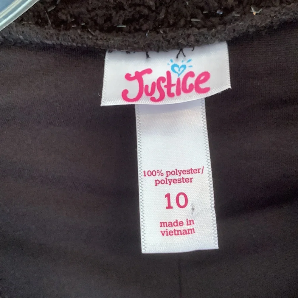 EUC Justice Black Glitter Stole • Girls Size 10